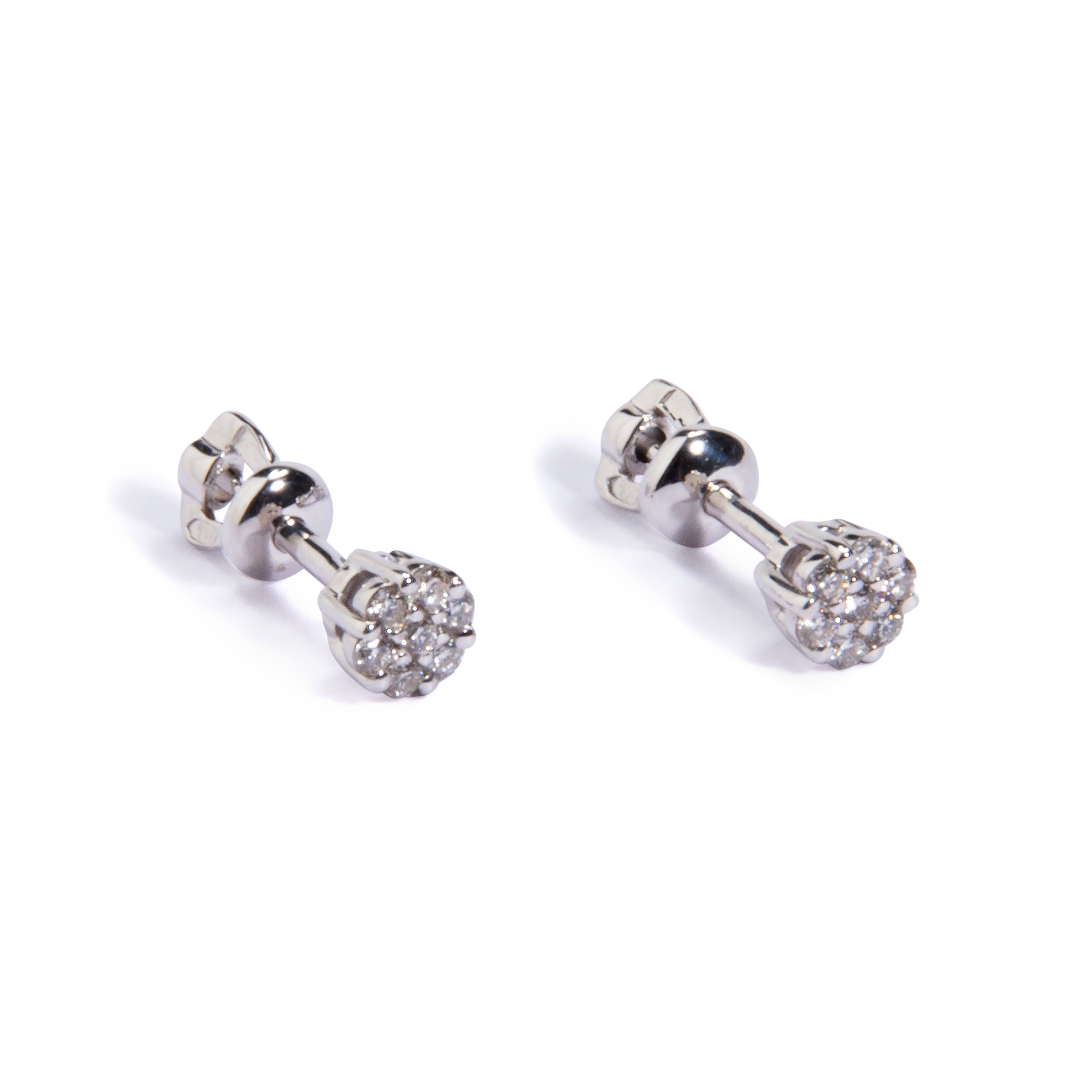 серьги из белого золота с бриллиантами 922009б Дива