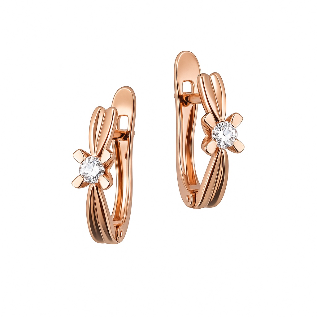 серьги с бриллиантами 912215б Дива