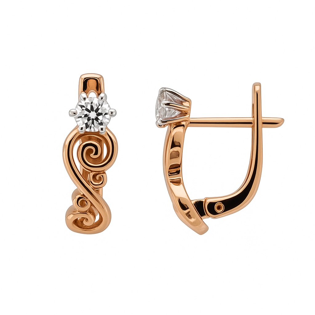 серьги с бриллиантами 912256б Дива
