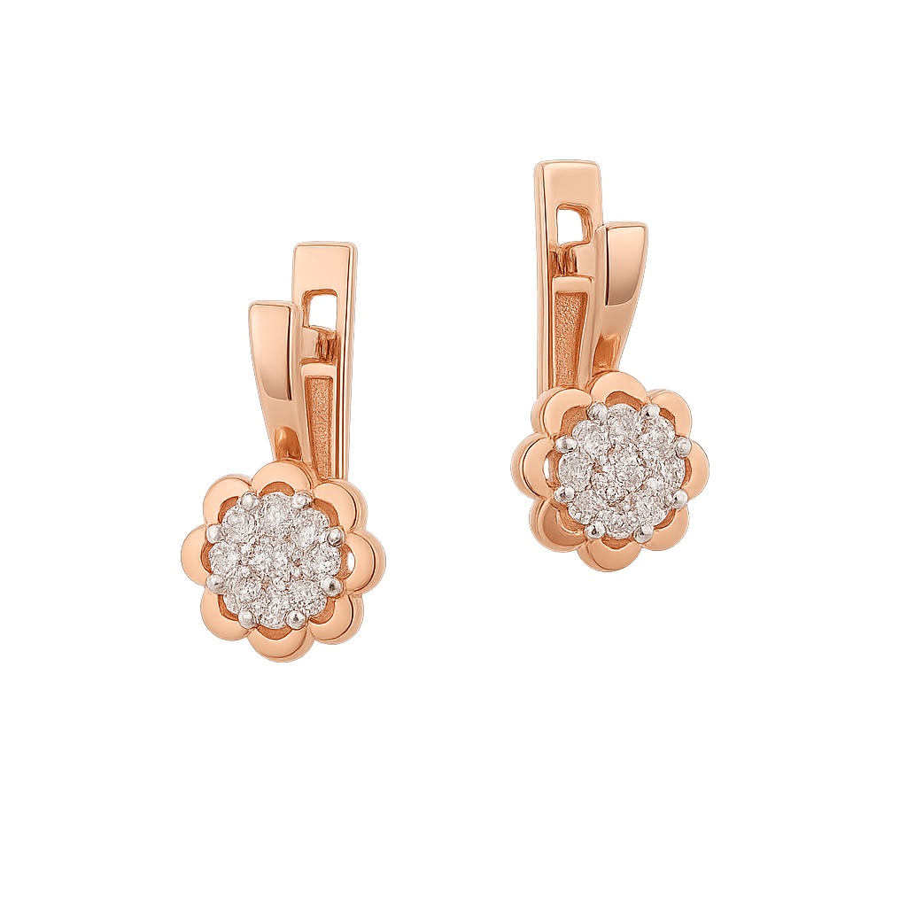 серьги с бриллиантами 912143б Дива