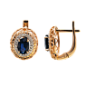 серьги из золота с сапфирами и бриллиантами 912397с Дива