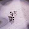 серьги из белого золота с сапфирами 922469с Дива